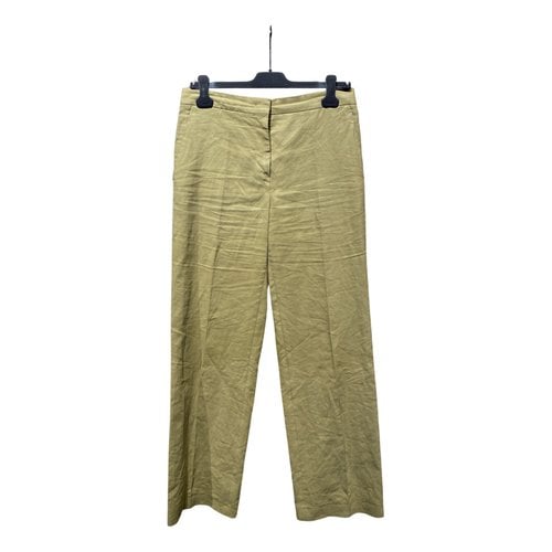 Pre-owned Jil Sander Linen Straight Pants In Khaki