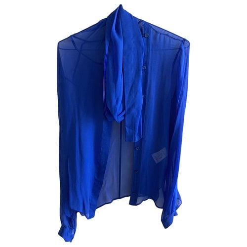 Pre-owned Saint Laurent Silk Shirt In Blue