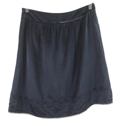 Pre-owned Zadig & Voltaire Silk Mid-length Skirt In Navy