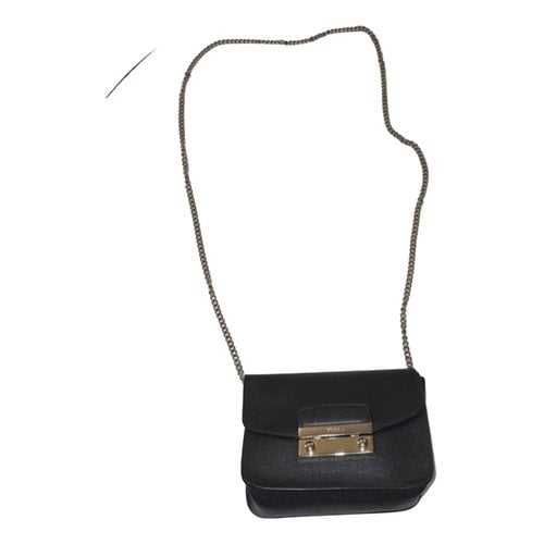 Pre-owned Furla Leather Handbag In Black
