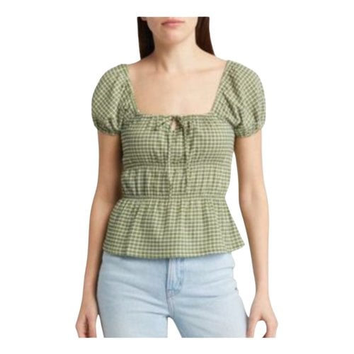 Pre-owned Madewell Blouse In Green