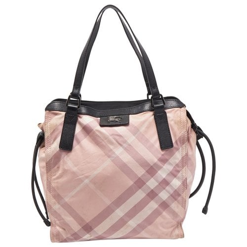 Pre-owned Burberry Leather Tote In Pink