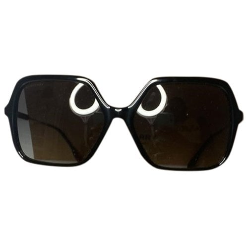 Pre-owned Burberry Aviator Sunglasses In Black