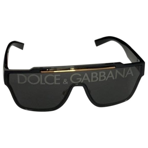 Pre-owned Dolce & Gabbana Aviator Sunglasses In Black