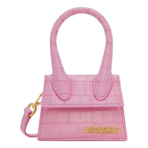 Pre-owned Jacquemus Chiquito Leather Crossbody Bag In Pink