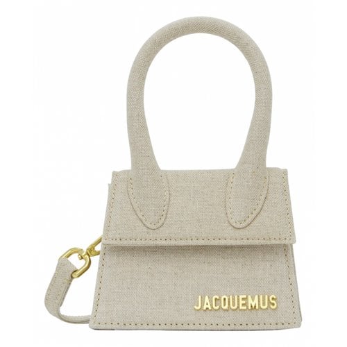 Pre-owned Jacquemus Chiquito Leather Crossbody Bag In Beige
