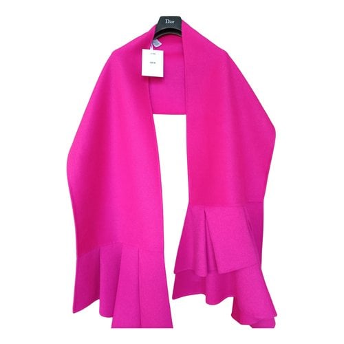 Pre-owned Dior Wool Stole In Pink