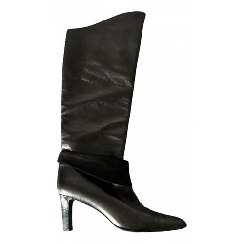 Pre-owned Helmut Lang Leather Boots In Black