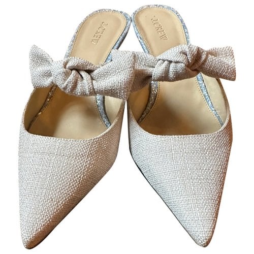 Pre-owned Jcrew Cloth Sandals In Beige
