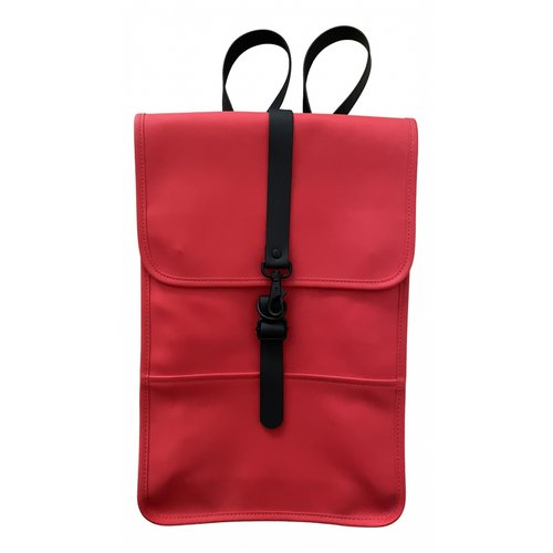 Pre-owned Rains Backpack In Red