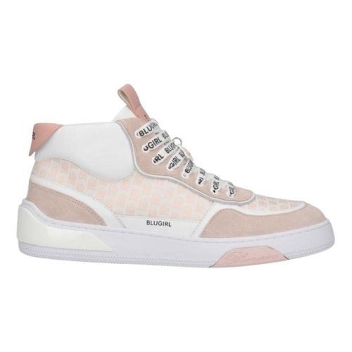 Blumarine Leather Trainers In Pink