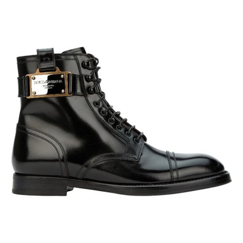 Pre-owned Dolce & Gabbana Leather Boots In Black