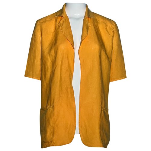 Pre-owned Dior Linen Blazer In Yellow