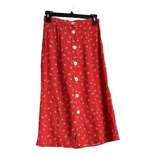 Pre-owned Rouje Mid-length Skirt In Red