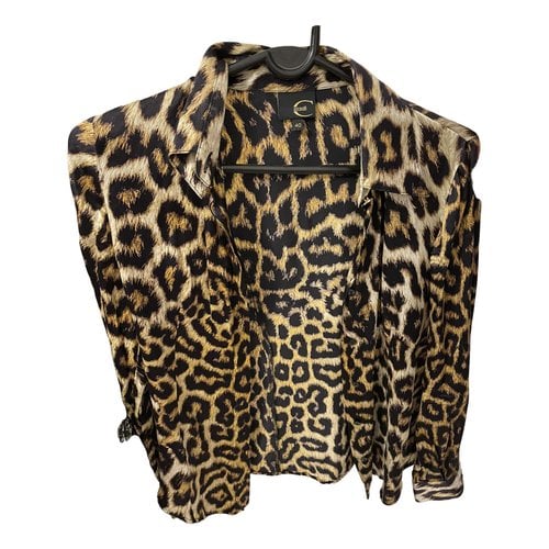 Pre-owned Just Cavalli Silk Shirt In Brown