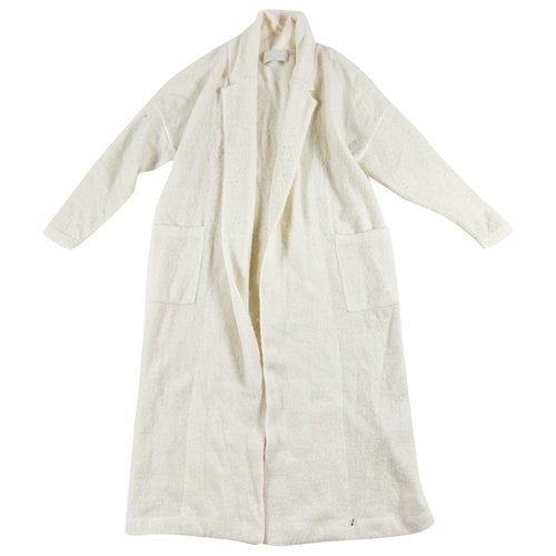 Pre-owned Michelle Mason Wool Cardigan In White