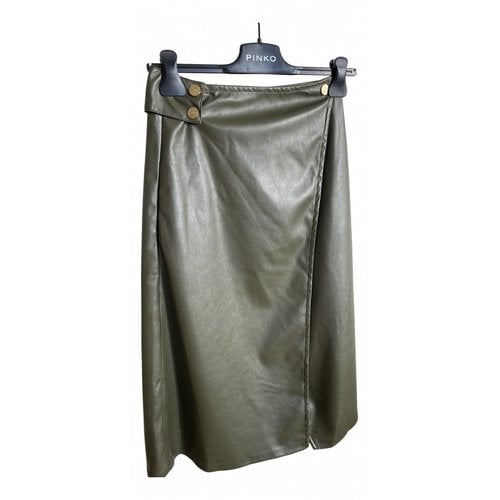 Pre-owned Pinko Mid-length Skirt In Green