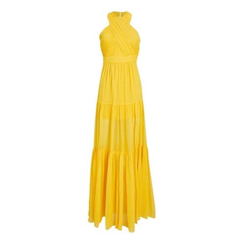 Pre-owned Veronica Beard Silk Maxi Dress In Yellow