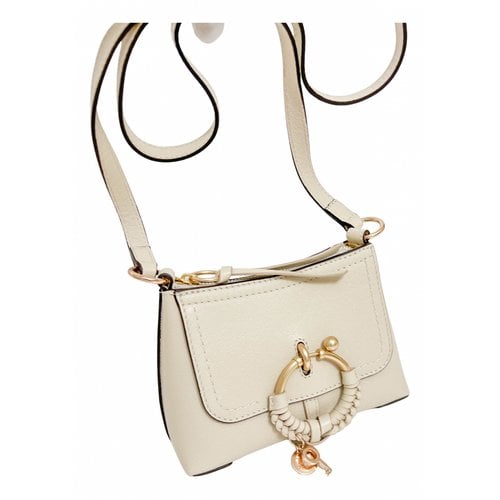 Pre-owned See By Chloé Joan Leather Crossbody Bag In Beige