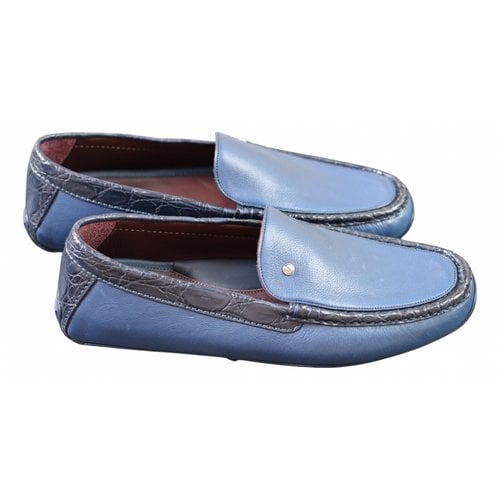 Pre-owned Zilli Leather Flats In Blue