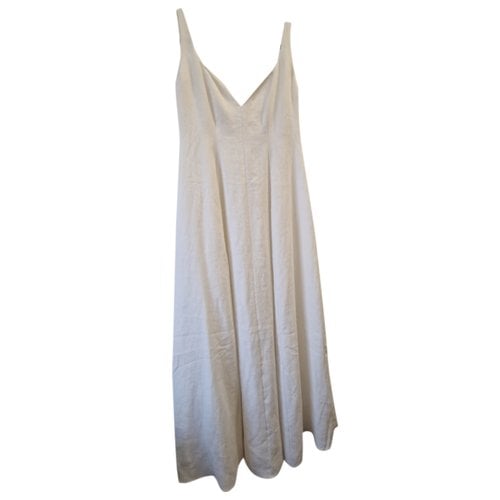 Pre-owned Mara Hoffman Linen Maxi Dress In White