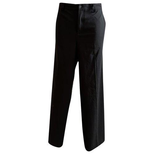 Pre-owned Jean Paul Gaultier Wool Large Pants In Black