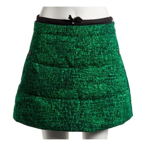 Pre-owned Moncler Mini Skirt In Green