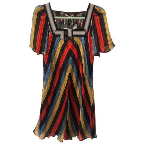 Pre-owned Marco De Vincenzo Silk Mini Dress In Multicolour