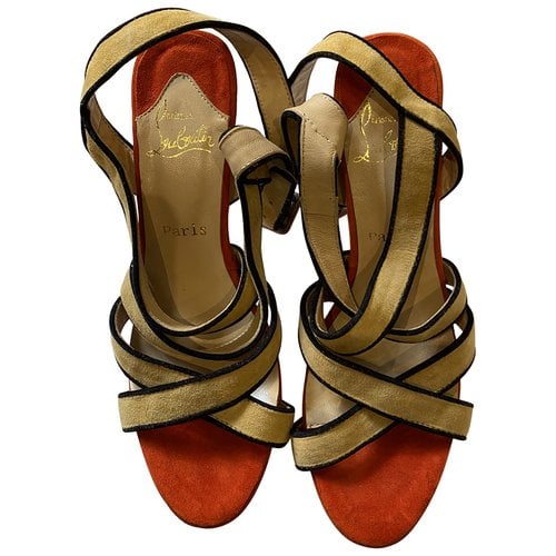 Pre-owned Christian Louboutin Sandals In Yellow