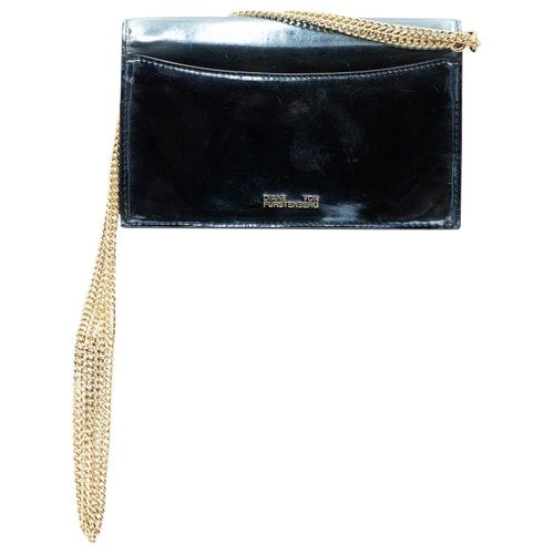 Pre-owned Diane Von Furstenberg Patent Leather Handbag In Blue