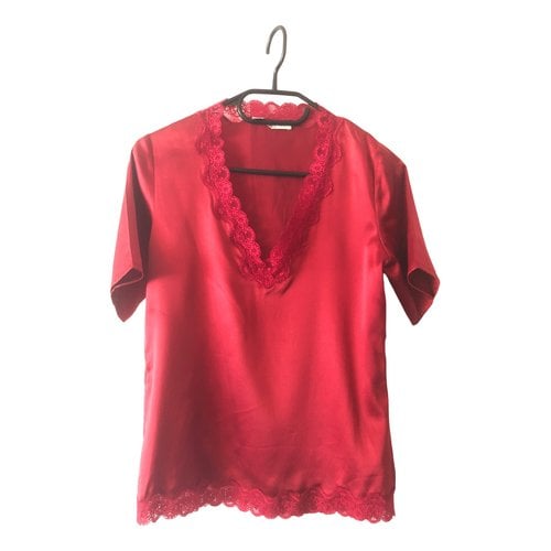 Pre-owned Max & Moi Silk Blouse In Red