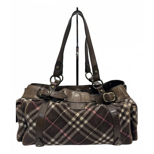 Pre-owned Burberry Cloth Handbag In Brown