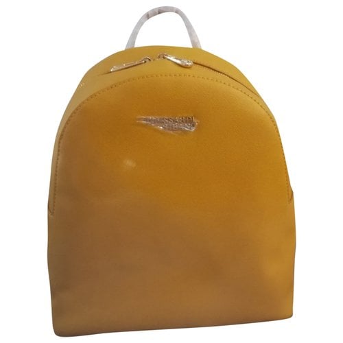 Pre-owned Trussardi Backpack In Yellow