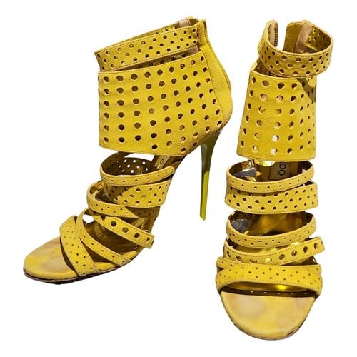 Pre-owned Jimmy Choo Leather Sandal In Yellow