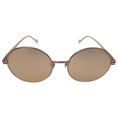Pre-owned Moncler Sunglasses In Gold