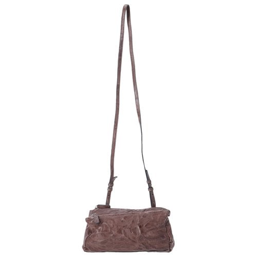 Pre-owned Givenchy Pandora Leather Handbag In Brown