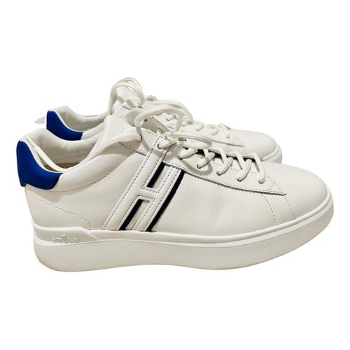 Pre-owned Hogan Leather High Trainers In White