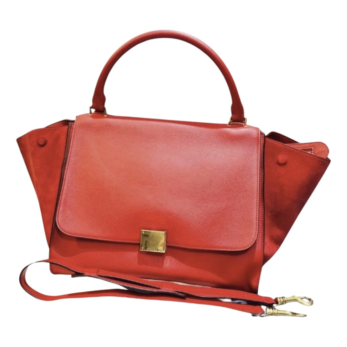 image of Celine Trapèze leather handbag