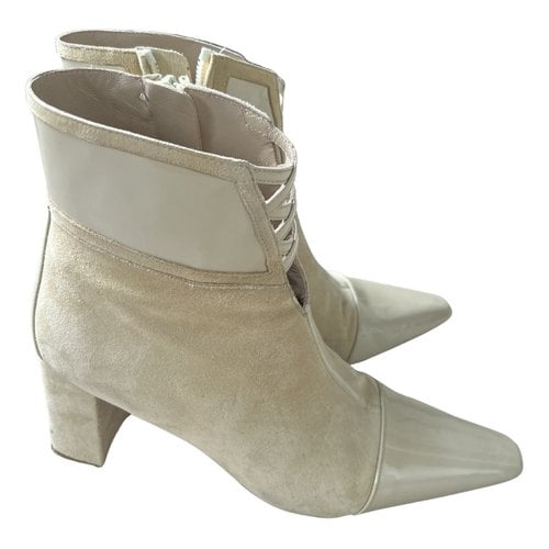 Pre-owned Maryam Nassir Zadeh Ankle Boots In Beige