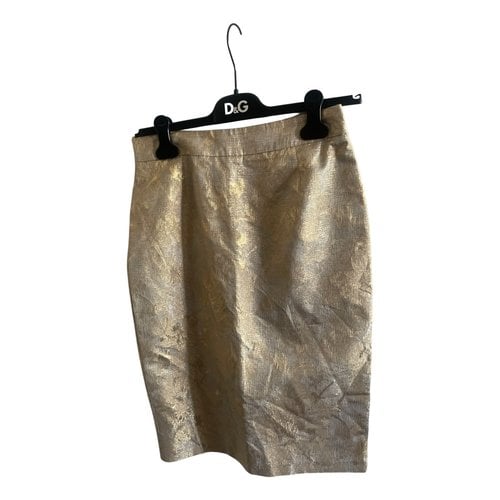 Pre-owned Blumarine Mid-length Skirt In Gold