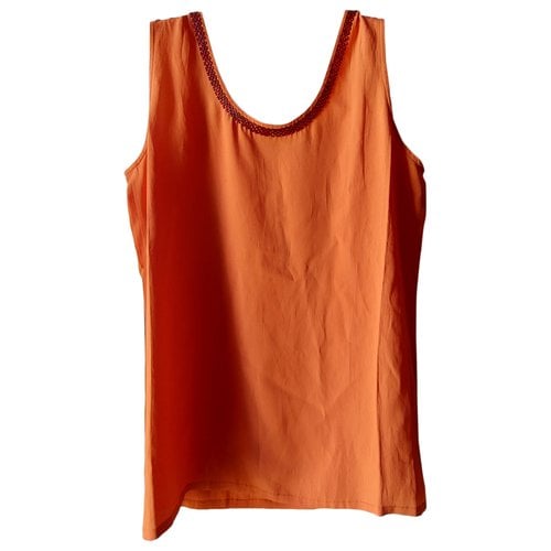 Pre-owned Gilmar Silk Top In Orange