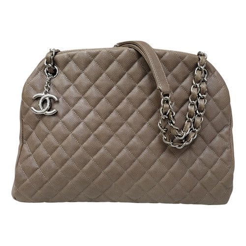 Pre-owned Chanel Mademoiselle Leather Handbag In Brown