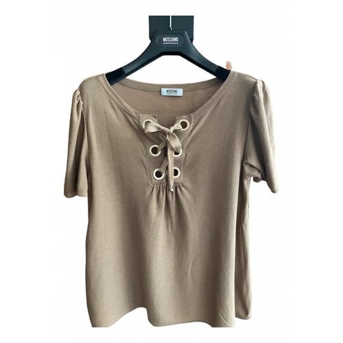Pre-owned Moschino Cheap And Chic Jersey Top In Beige