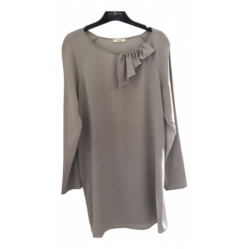 Pre-owned Mauro Grifoni Silk Dress In Grey