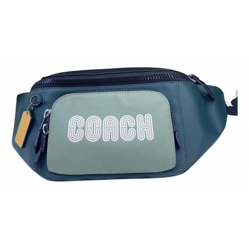 Pre-owned Coach Leather Bag In Green