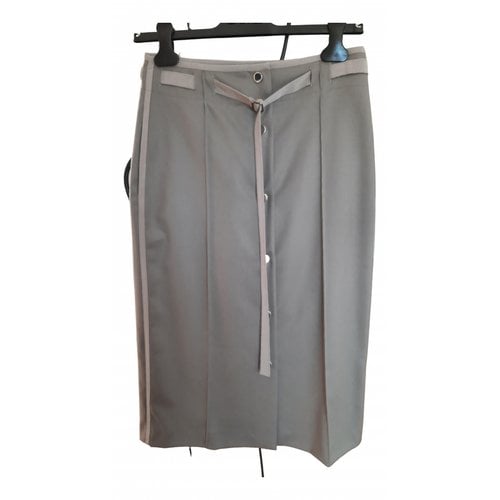 Pre-owned Emporio Armani Wool Mid-length Skirt In Grey
