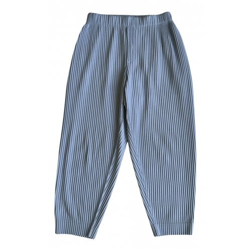 Pre-owned Issey Miyake Trousers In Blue