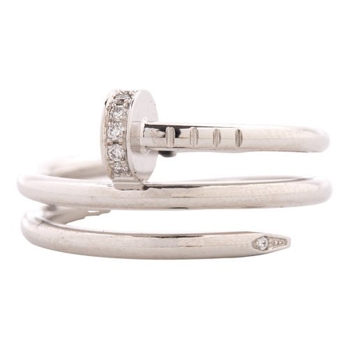 Pre-owned Cartier Juste Un Clou White Gold Ring In Silver