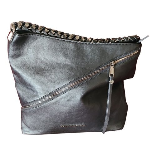 Pre-owned Fornarina Vegan Leather Handbag In Black