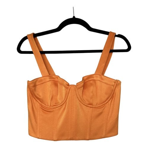 Pre-owned Alice And Olivia Silk Vest In Orange